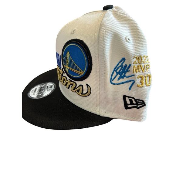 Golden State Warriors New Era 2022 NBA Champions Locker Room Snapback Hat Cap - Picture 4 of 9